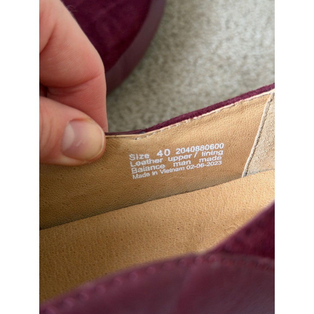 Dansko Loafers Flats Wine Burgundy Red 40 US 9.5 10 - Picture 5 of 7